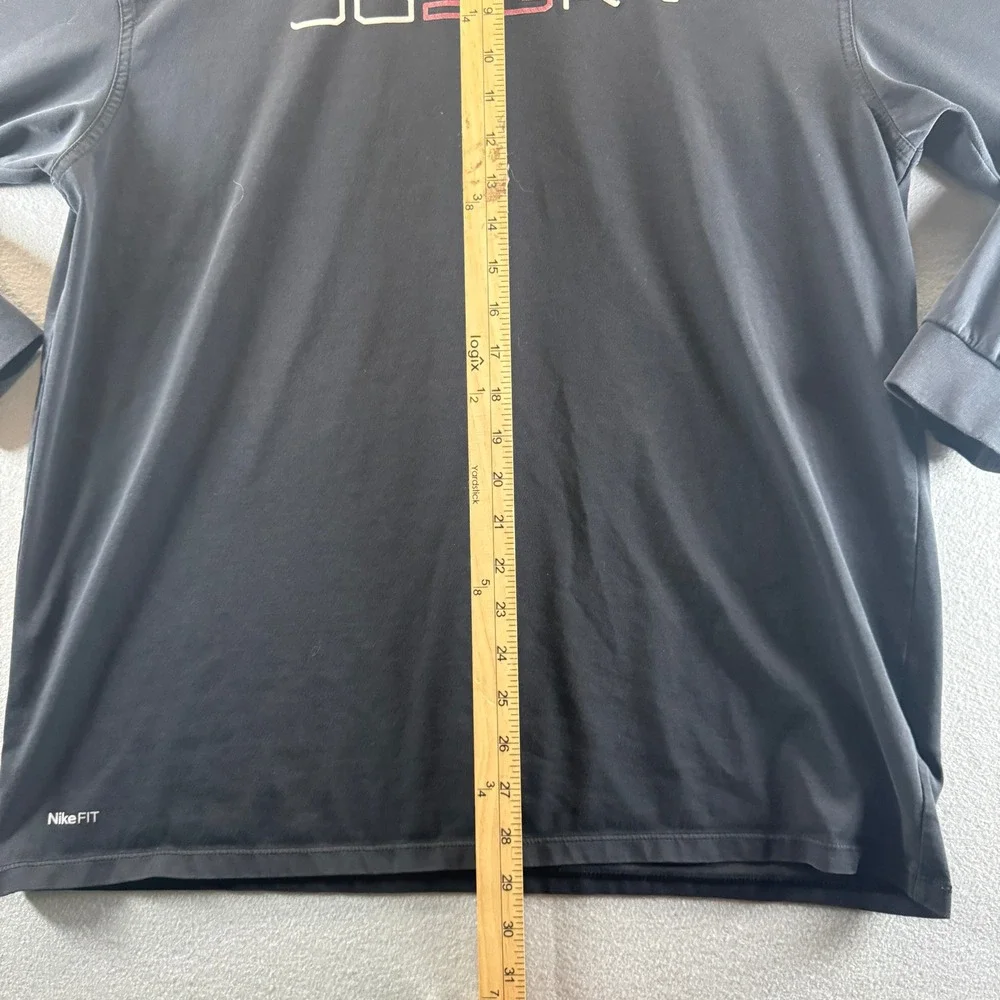 Jordan NikeFIT Long Sleeve Shirt Mens Large Black Jumpman Athletic Tee